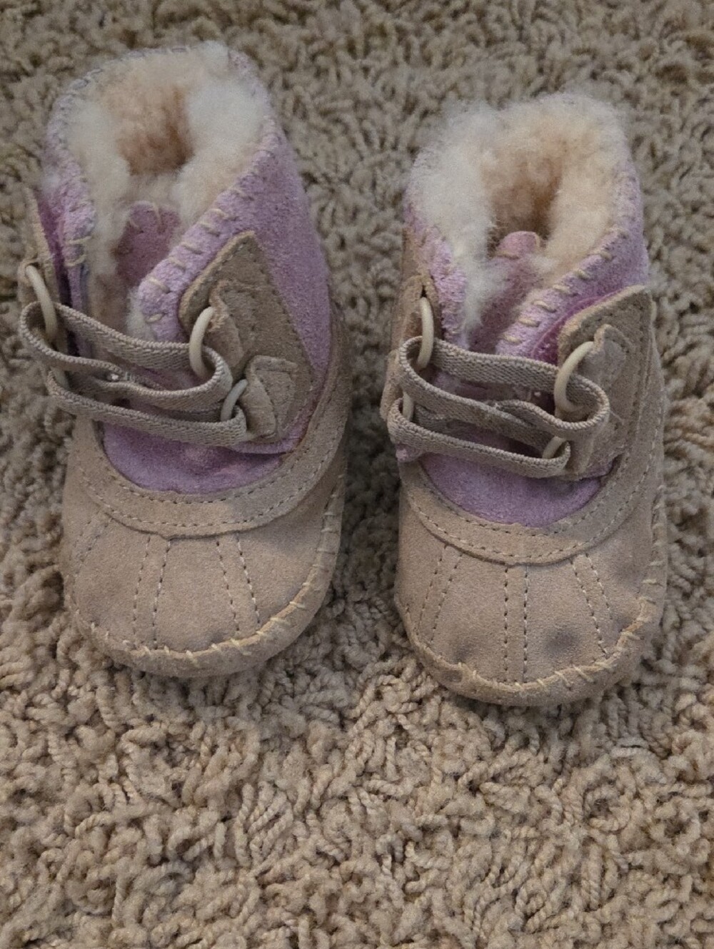 UGG Baby Suede Pink Booties